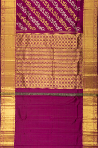 Kanchipuram Silk Jaal Purple Saree