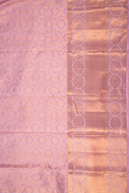 Kanchipuram Silk Brocade Pastel Pink Saree