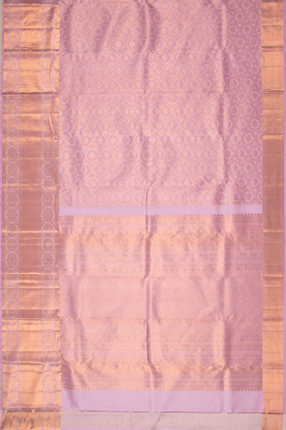 Kanchipuram Silk Brocade Pastel Pink Saree