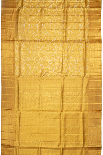 Kanchipuram Silk Tissue Jaal Gold Saree
