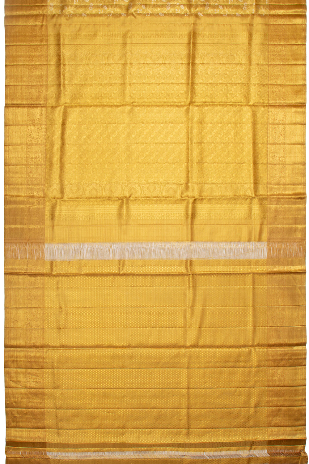 Kanchipuram Silk Tissue Jaal Gold Saree