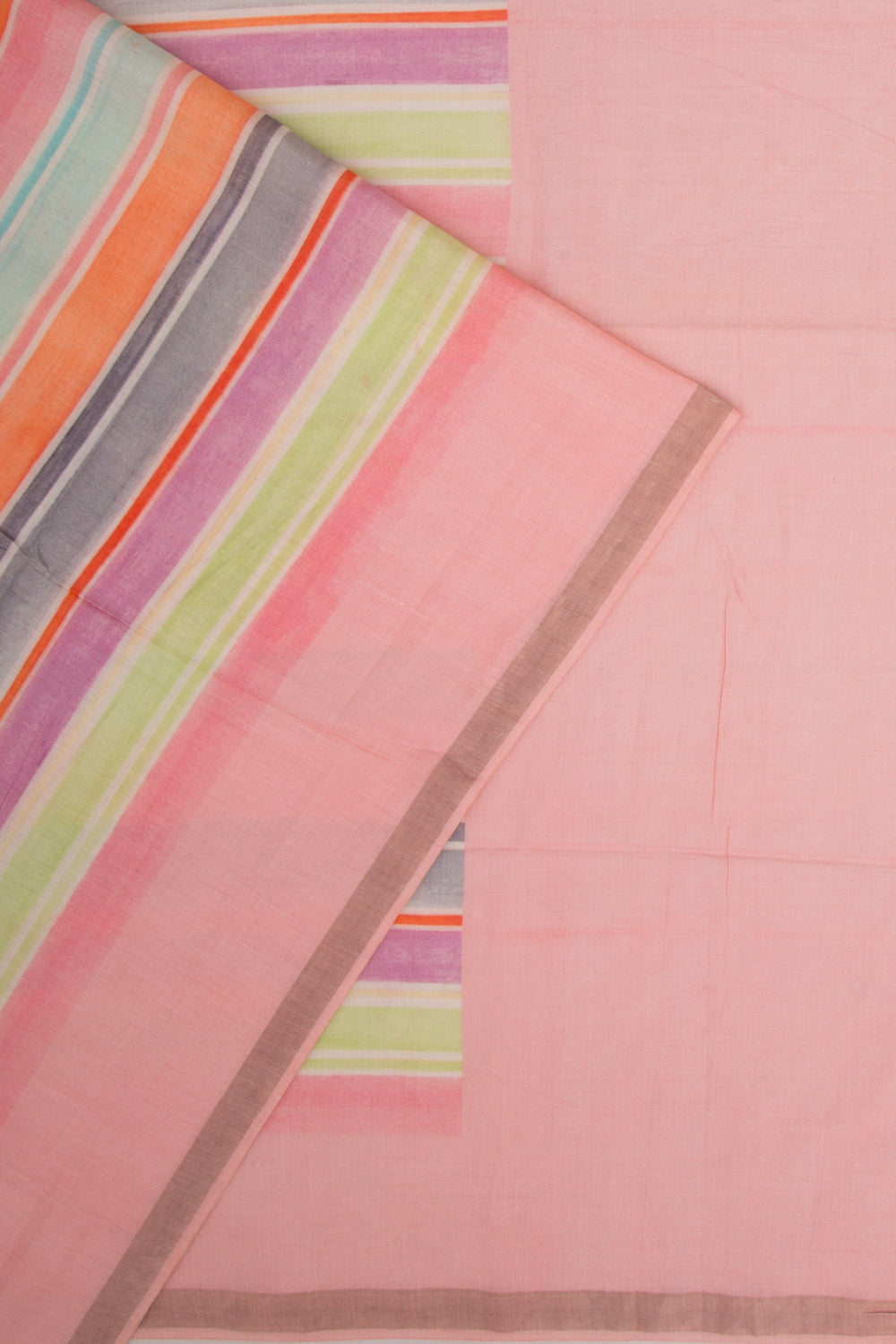 Mul Cotton Lines Multicolour Saree