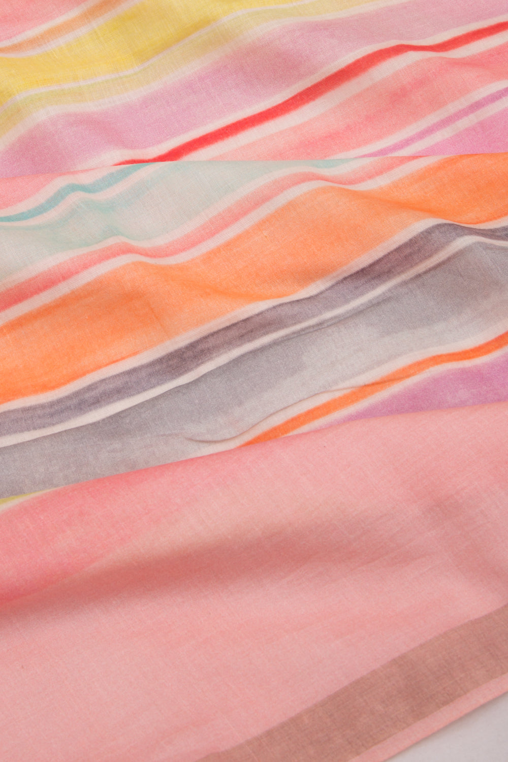 Mul Cotton Lines Multicolour Saree