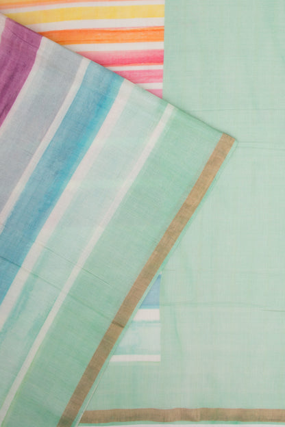 Mul Cotton Lines Multicolour Saree