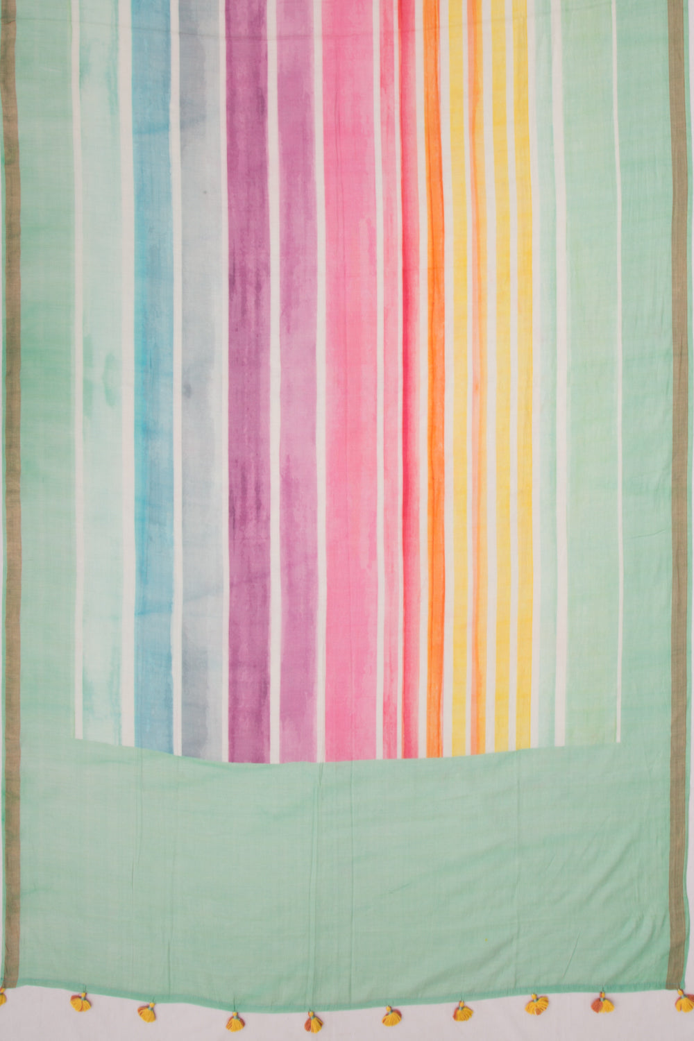 Mul Cotton Lines Multicolour Saree