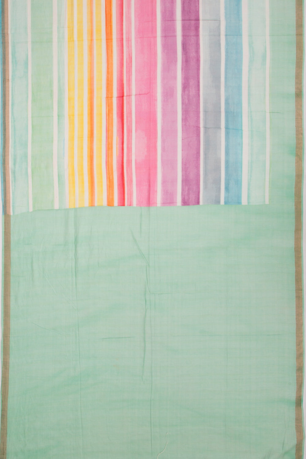 Mul Cotton Lines Multicolour Saree
