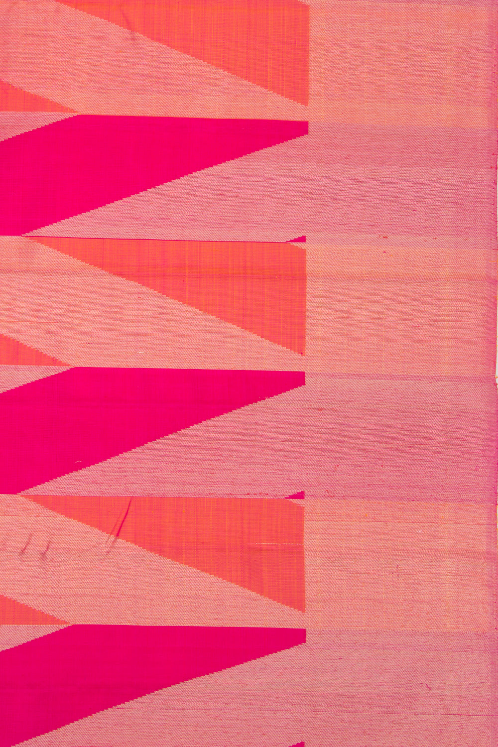 Kanchipuram Silk Geometric Brocade Pink Saree