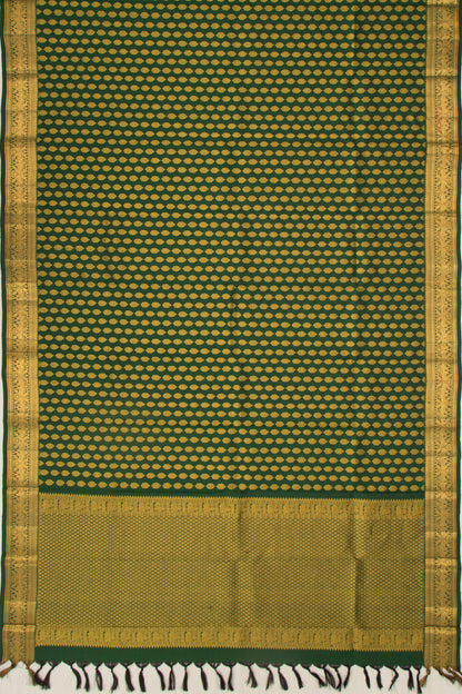 Kanchipuram Silk Brocade Dark Green Dupatta