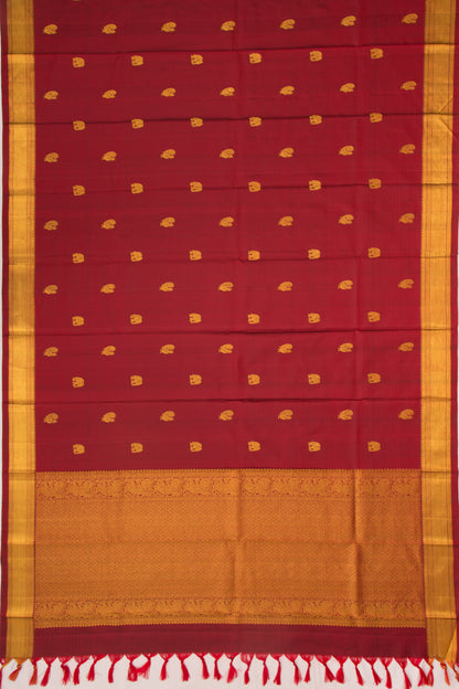 Kanchipuram Silk Butta Maroon Dupatta