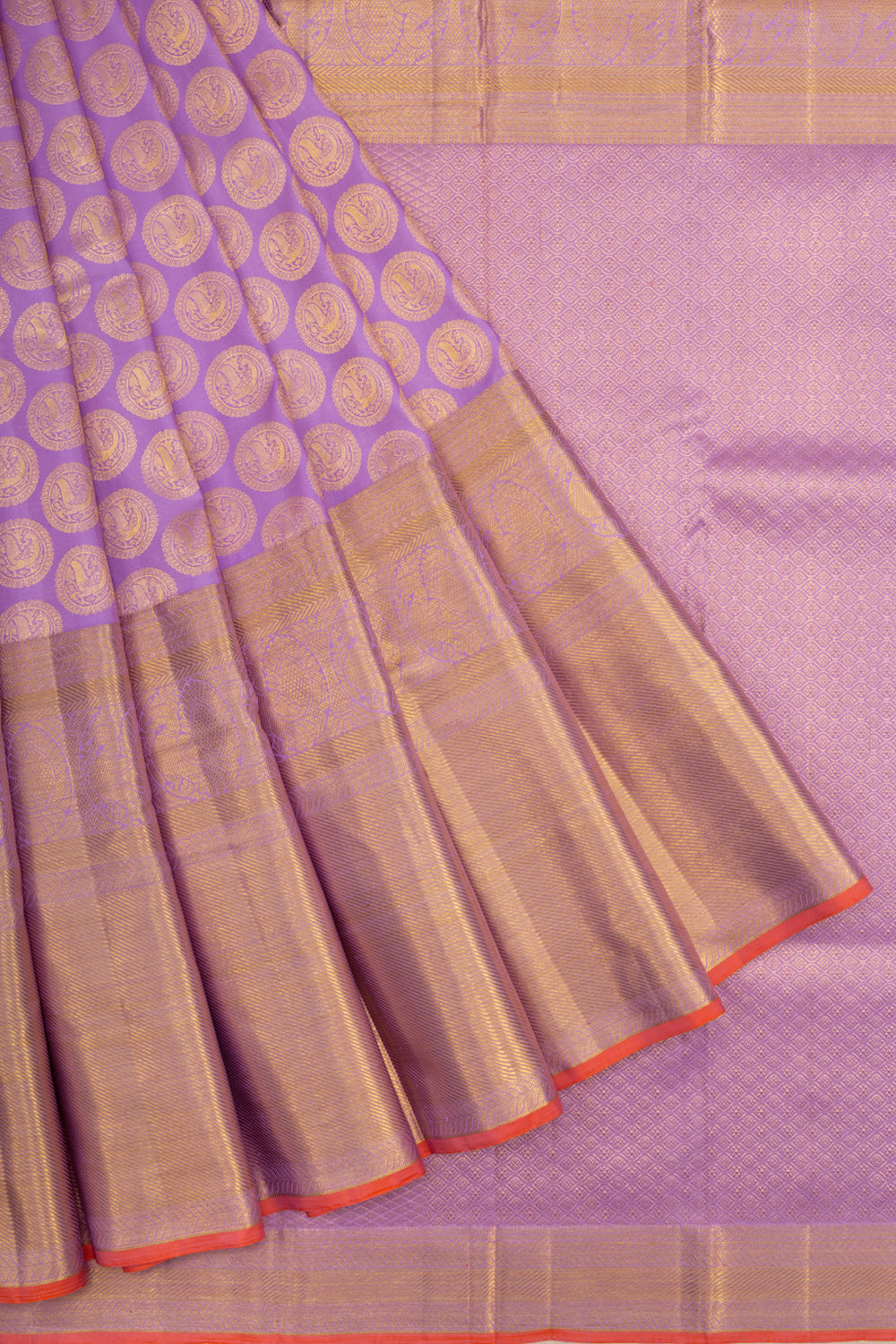Kanchipuram Silk Butta Lilac Saree