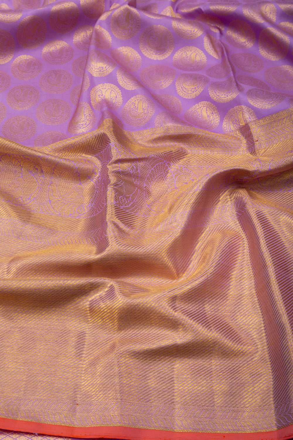 Kanchipuram Silk Butta Lilac Saree