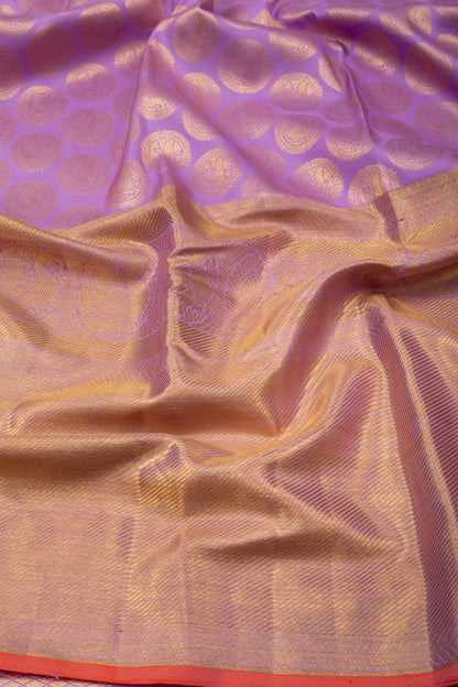 Kanchipuram Silk Butta Lilac Saree