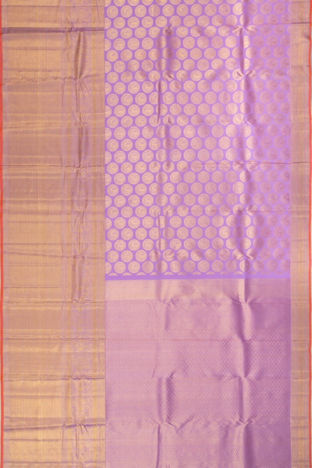 Kanchipuram Silk Butta Lilac Saree