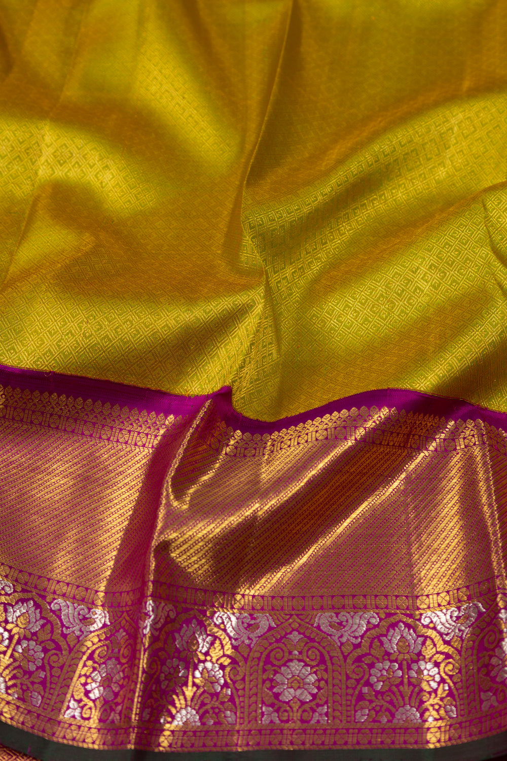 Kanchipuram Silk Brocade Green Saree