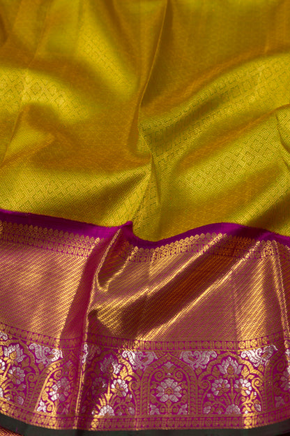 Kanchipuram Silk Brocade Green Saree