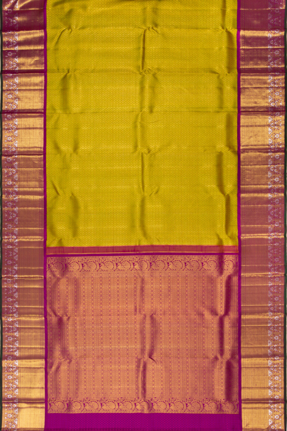 Kanchipuram Silk Brocade Green Saree
