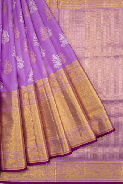 Kanchipuram Silk Butta Lavender Saree