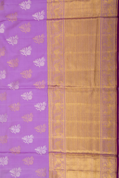 Kanchipuram Silk Butta Lavender Saree