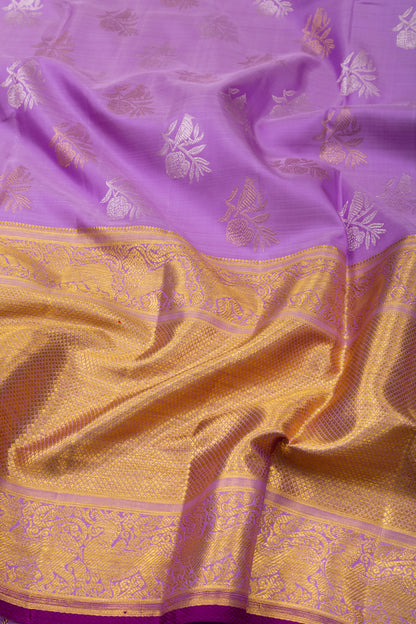 Kanchipuram Silk Butta Lavender Saree