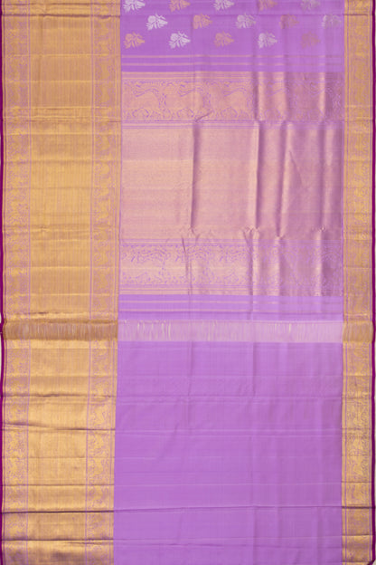 Kanchipuram Silk Butta Lavender Saree