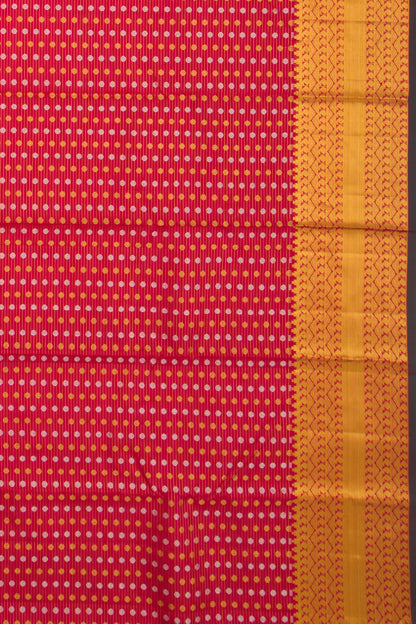 Taranga Kanchi Silk Oosi Lines And Butta Red Saree