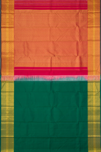 Taranga Kanchi Silk Oosi Lines And Butta Red Saree