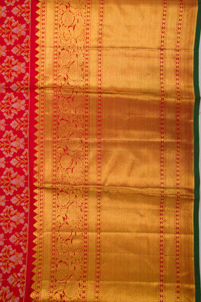 Kanchipuram Silk Brocade Red Saree