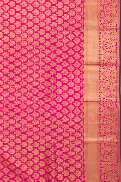 Kanchipuram Silk Brocade Pink Saree