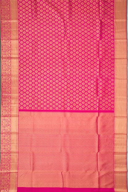 Kanchipuram Silk Brocade Pink Saree