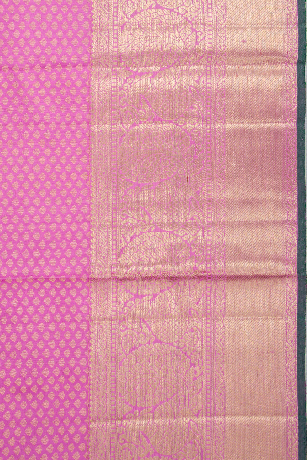 Kanchipuram Silk Brocade Pink Saree