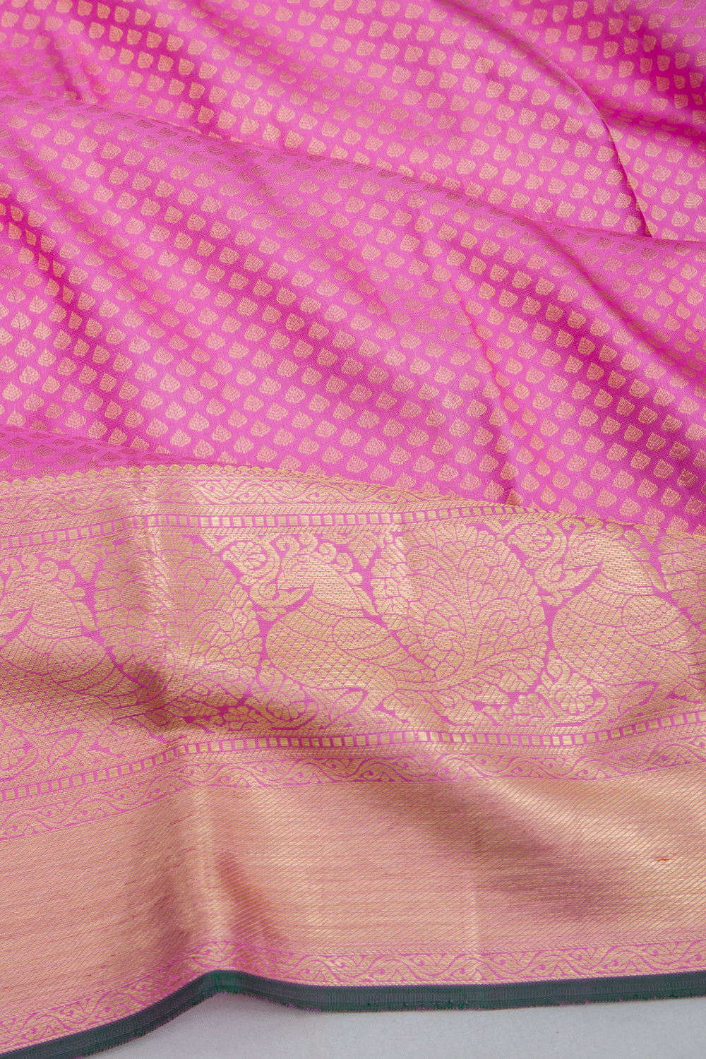 Kanchipuram Silk Brocade Pink Saree