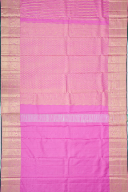 Kanchipuram Silk Brocade Pink Saree