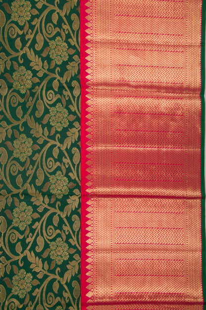 Kanchipuram Silk Brocade Green Saree