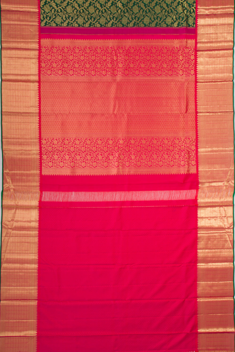 Kanchipuram Silk Brocade Green Saree