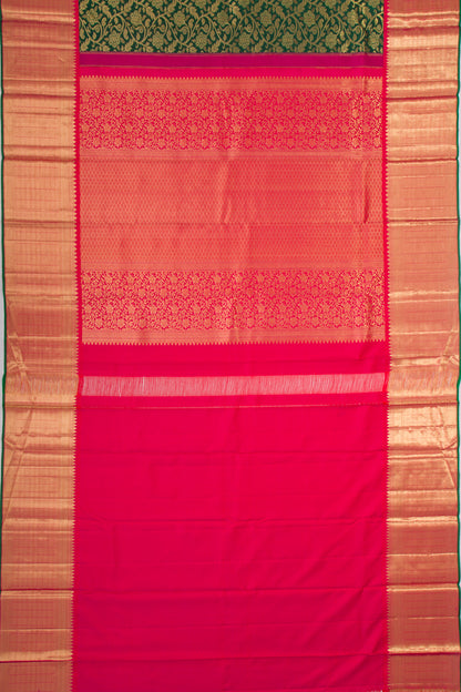 Kanchipuram Silk Brocade Green Saree