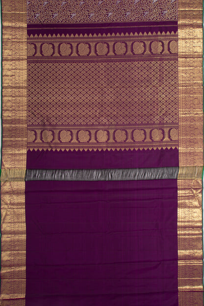 Kanchipuram Silk Brocade Purple Saree