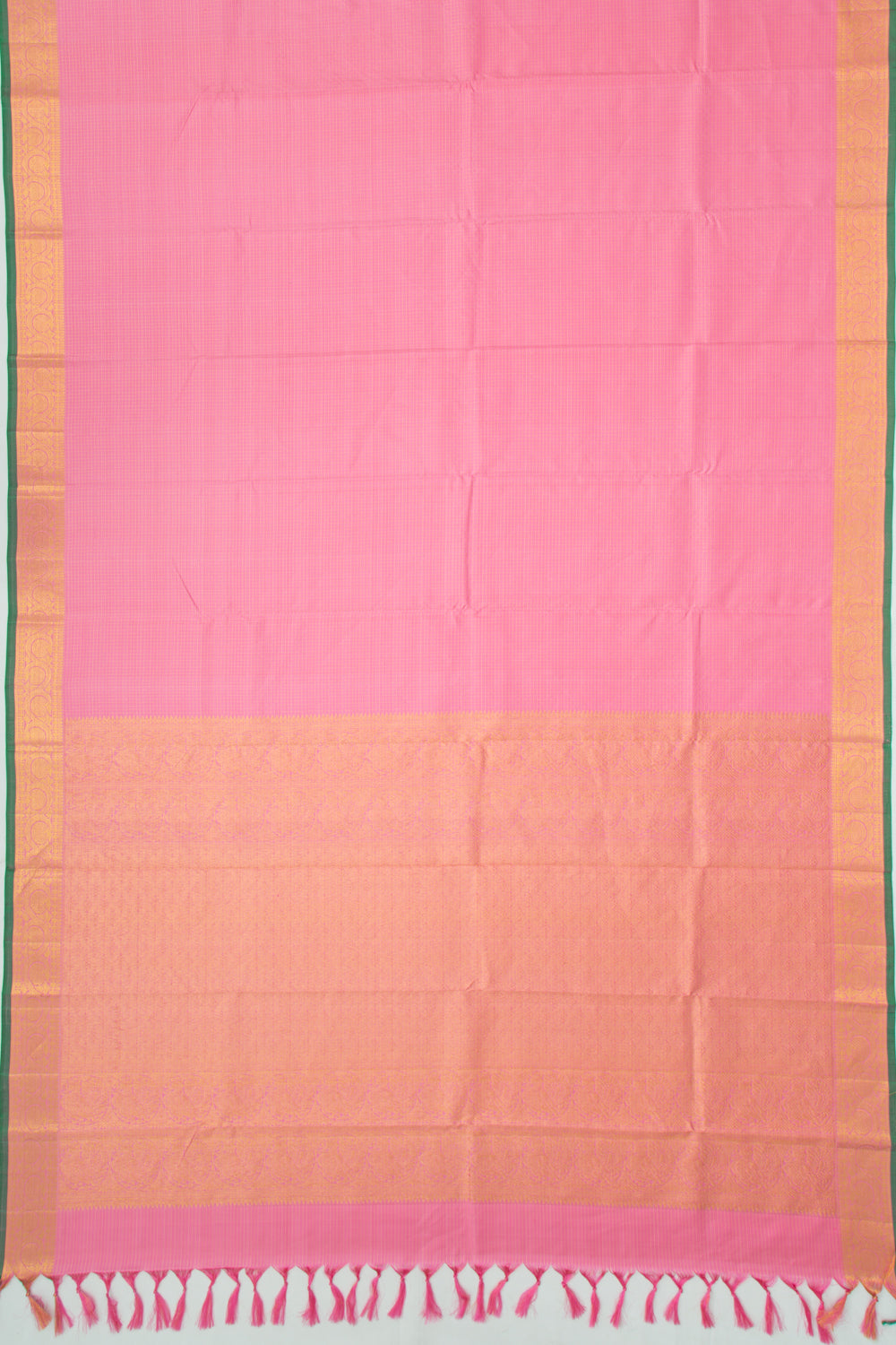 Kanchipuram Silk Kattam Checks Pink Saree