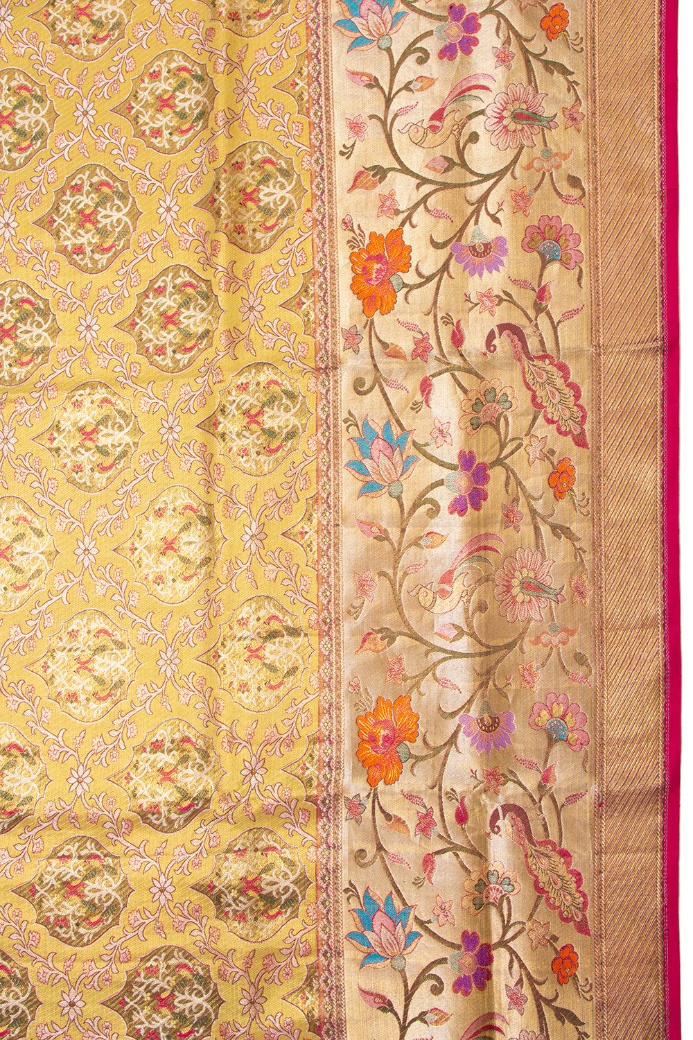 Kanchipuram Silk Tissue Brocade Gold Saree