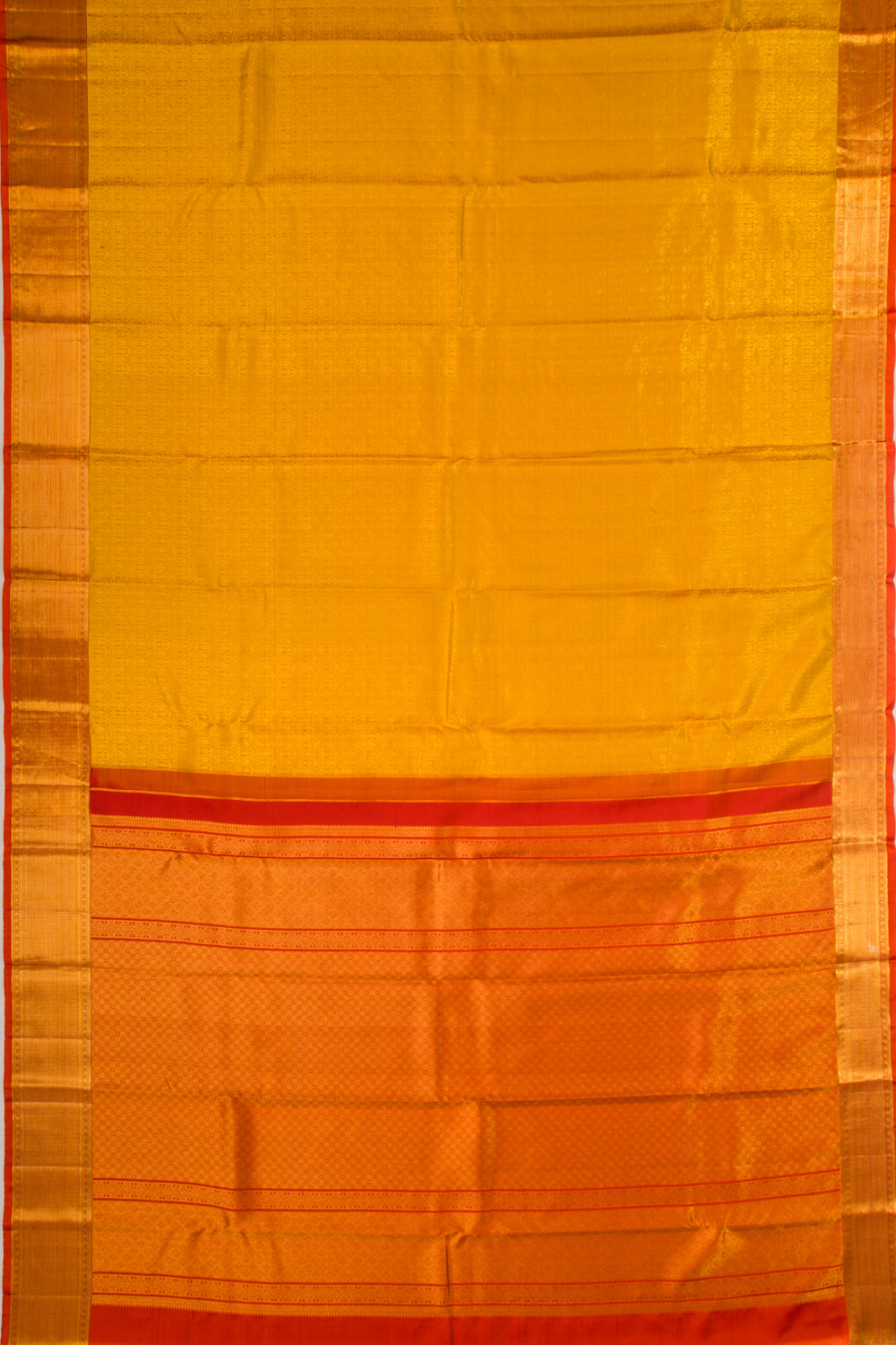 Taranga Kanchi Silk Brocade Yellow Saree
