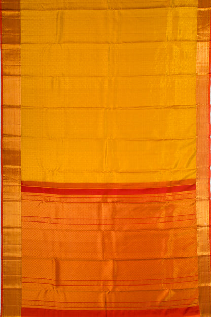 Taranga Kanchi Silk Brocade Yellow Saree