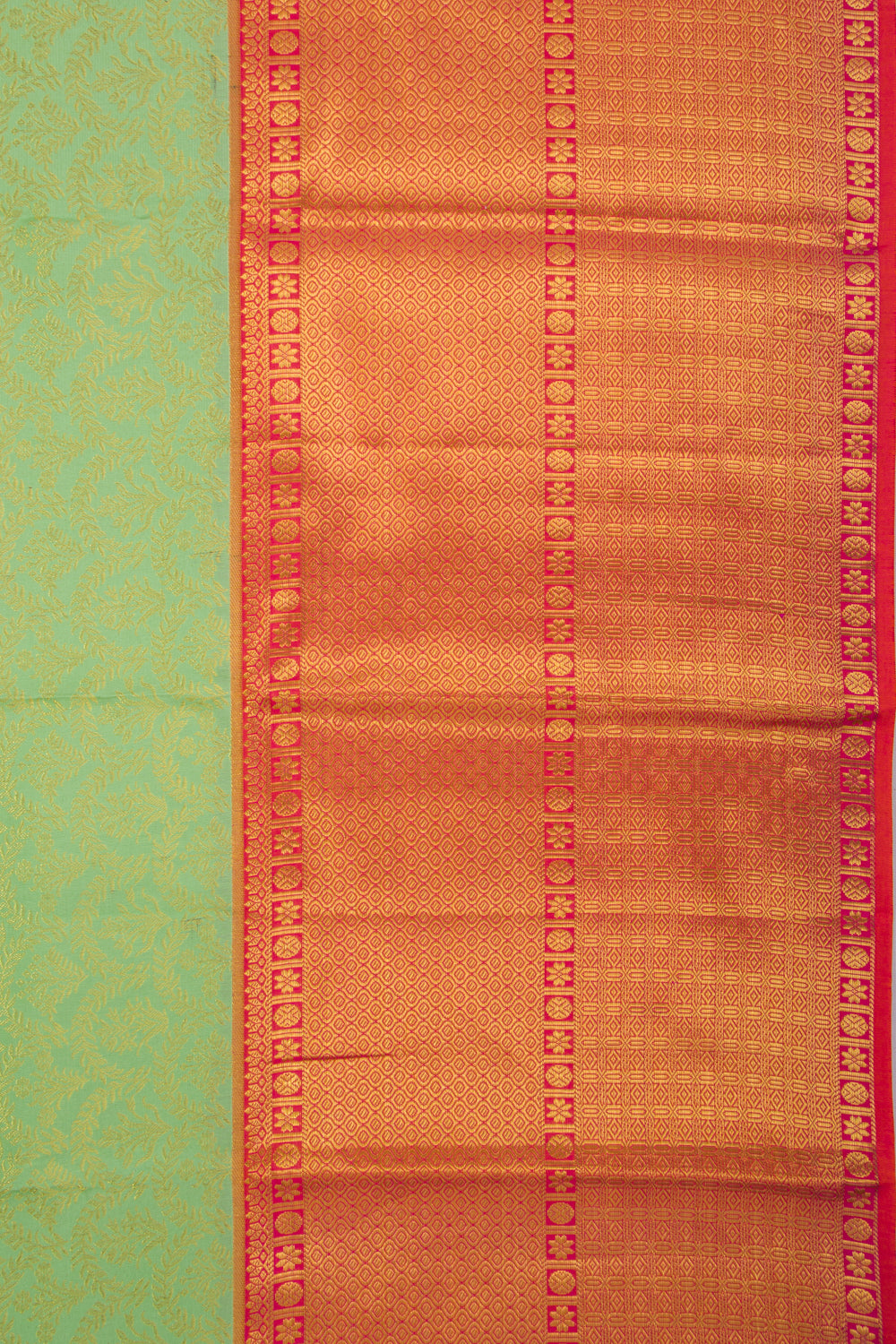 Kanchipuram Silk Brocade Green Saree