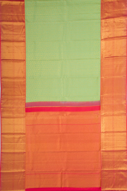 Kanchipuram Silk Brocade Green Saree