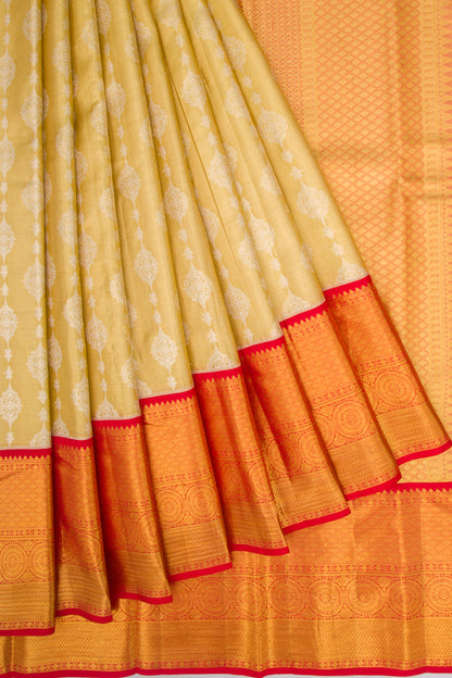Taranga Kanchi Silk Tissue Brocade Gold Saree