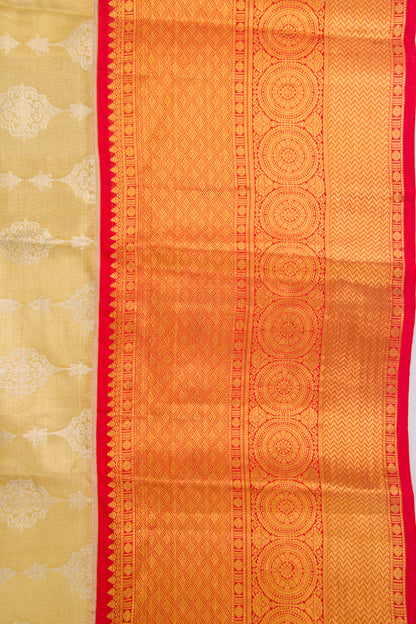Taranga Kanchi Silk Tissue Brocade Gold Saree