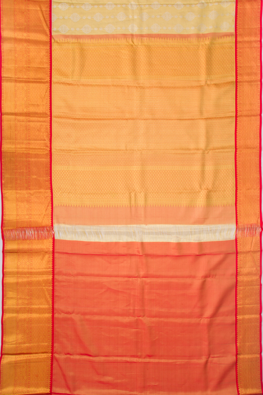 Taranga Kanchi Silk Tissue Brocade Gold Saree