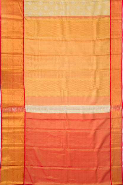 Taranga Kanchi Silk Tissue Brocade Gold Saree