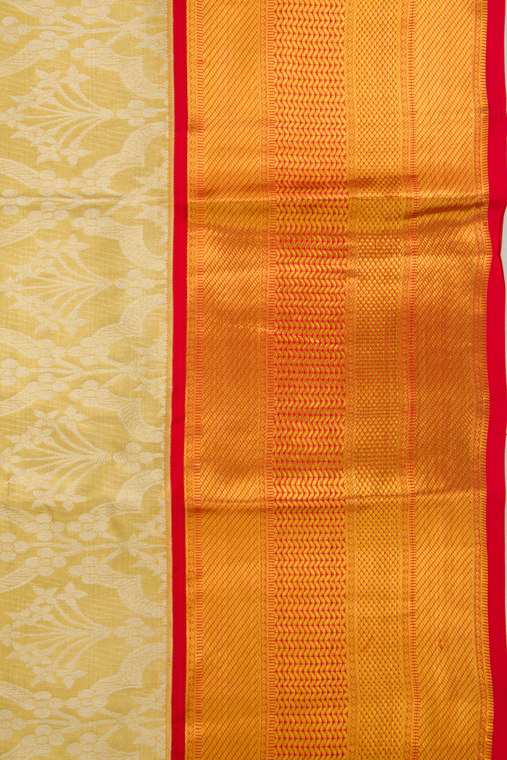 Taranga Kanchi Silk Tissue Brocade Gold Saree