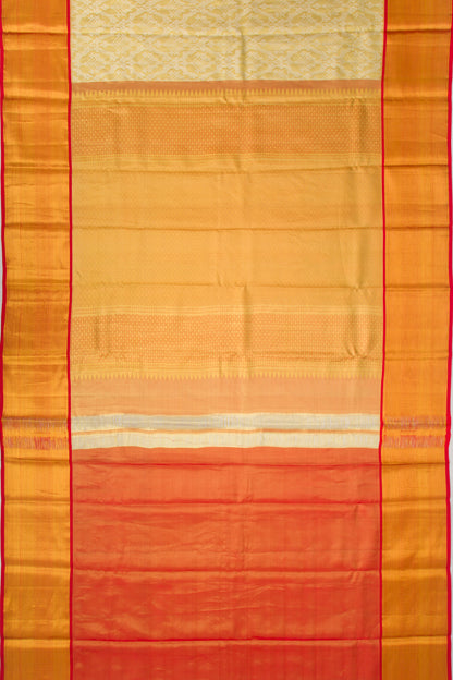 Taranga Kanchi Silk Tissue Brocade Gold Saree