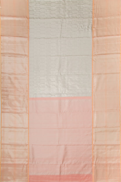 Taranga Kanchi Silk Tissue Brocade Silver Saree