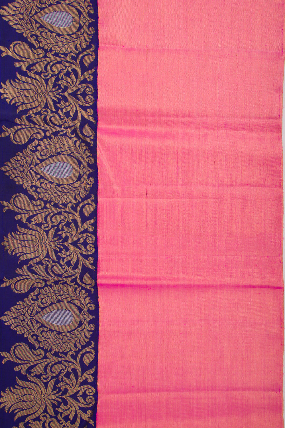 Kanchipuram Silk Plain Dark Blue Saree